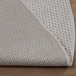 vidaXL Tapis de surface Rond HUARTE Crème Ø 120 CM Polyester