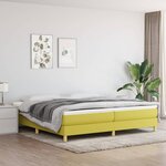 vidaXL Cadre de lit sans matelas vert 200x200 cm tissu