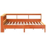vidaXL Lit bibliothèque sans matelas cire marron 120x200 cm pin massif