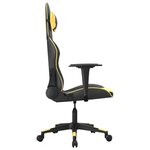 vidaXL Chaise de jeu Noir et doré Similicuir