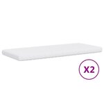 vidaXL Lit de jour et lit gigogne et matelas blanc 90x200cm similicuir