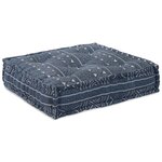 vidaXL Coussin 3 Pièces Bleu 70 x 70 x 54 cm Polyester