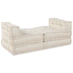 vidaXL Unité de canapé modulaire 4 Pièces Crème Tissu