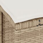 vidaXL Ensemble de salle à manger de jardin 3 pièces avec coussins beige poly rattan et acacia