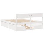 vidaXL Cadre de lit sans matelas blanc 150x200 cm bois de pin massif