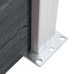 vidaXL Poteaux de clôture 3 Pièces Aluminium 185 cm