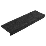 vidaXL Tapis d'escalier autocollants  20 pièces  65 x 21 x 4 cm  gris  bord rectangulaire