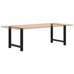 vidaXL Pieds de table à manger Noir 2 pièces 80 x (72-73) cm Acier