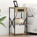 vidaXL Cabinet de chevet 2 Pièces Chêne sonoma 41 x 31 x 76 cm