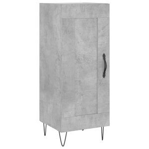vidaXL Buffet Gris béton 34 5x34x90 cm Bois d'ingénierie