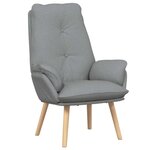 vidaXL fauteuil Gris clair 69 x 74 x 93 cm Tissu Sherpa