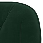 vidaXL Chaises pivotantes à manger lot de 2 Vert foncé Velours