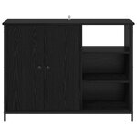 vidaXL Buffet Chêne noir 100 x 33 x 75 cm Bois d'ingénierie