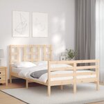vidaXL Cadre de lit sans matelas 120x200 cm bois massif