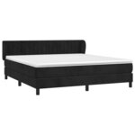 vidaXL Sommier à lattes de lit avec matelas Noir 180x200 cm Velours