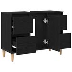 vidaXL Armoire d'évier Chêne noir 80 x 33 x 60 cm Bois d'ingénierie