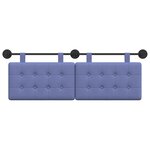 vidaXL Tête de lit suspendue Bleu denim Tissu