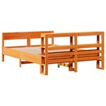 vidaXL Cadre de lit sans matelas cire marron 150x200cm bois pin massif