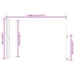 vidaXL Auvent latéral rétractable de patio 160x300 cm Rouge