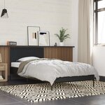 vidaXL Cadre de lit sans matelas noir 75x190 cm