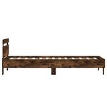 vidaXL Cadre de lit sans matelas avec lumières LED chêne fumé 90x190cm