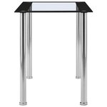 vidaXL Table à manger Noir et transparent 120x60x75 cm Verre trempé