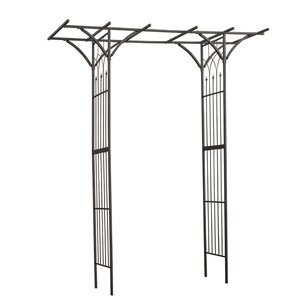 Nature Arche de jardin Métal 114x66x232 cm Noir