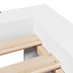 vidaXL Cadre de lit sans matelas blanc 150x200 cm bois de pin massif