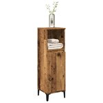 vidaXL Armoire de salle de bain vieux bois 30x30x100cm bois ingénierie