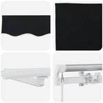 vidaXL Auvent Rétractable avec 500 × 300 cm Noir
