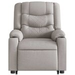 vidaXL Fauteuil inclinable électrique gris nuage tissu