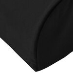 vidaXL Coussin de repose-pieds Uni Noir 42 x 18 x 13 cm