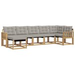 vidaXL Ensemble de canapés d'extérieur 7 pc Blanc et gris clair