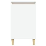 vidaXL Table de chevet blanc 40x35x70 cm bois d’ingénierie