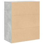 vidaXL Bibliothèque gris béton 60x30x71 5 cm bois d'ingénierie