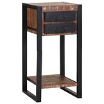 vidaXL Table d'appoint Multicolore 40 x 40 x 80 cm Bois Recyclé Solide