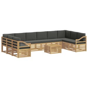 vidaXL Ensemble de canapés d'extérieur 8 pc Blanc et Anthracite