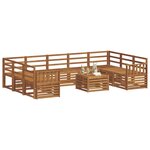 vidaXL Ensemble de canapés d'extérieur 10 pc Naturel