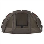 vidaXL Tente de pêche 4 personnes marron imperméable