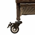 vidaXL Boîte rangement jardin roues marron 160x55x75 cm résine tressée