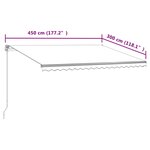 vidaXL Auvent rétractable automatique 450x300 cm Jaune et blanc