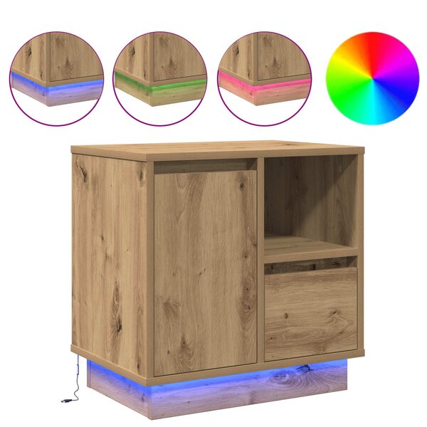 vidaXL Cabinet de chevet Chêne artisanal 50 x 34 5 x 50 cm.