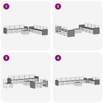 vidaXL Ensemble de canapés d'extérieur 9 pc Naturel