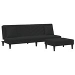 vidaXL Ensemble de canapés 2 Pièces avec coussins noir velours