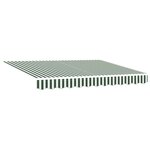vidaXL Auvent Rétractable Vert et blanc 350 x 250 cm