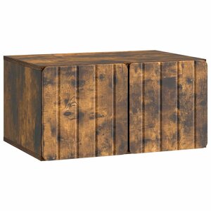 vidaXL Meuble TV mural 59 5 x 41 x 30 cm Chêne fumé Bois d'ingénierie