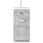 vidaXL Meuble de salle de bain avec évier Gris béton 42 x 40 x 84 5 cm