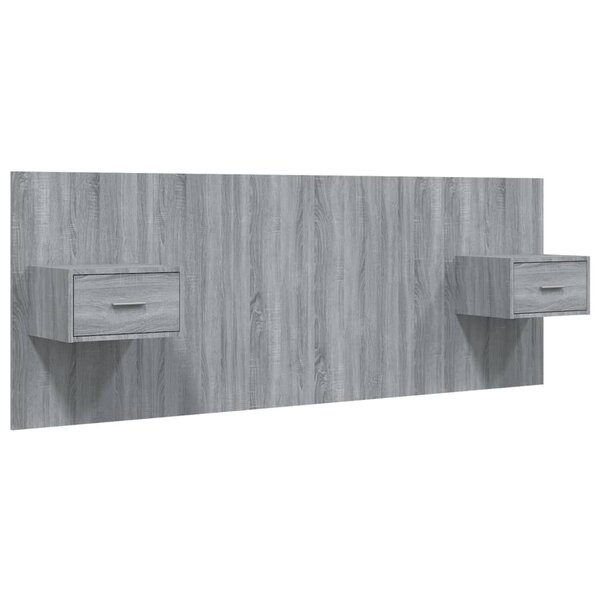 vidaXL Tête de lit avec armoires sonoma gris Bois d'ingénierie