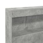 vidaXL Tête de lit de rangement Gris béton 100 cm Bois d'ingénierie