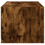 vidaXL Table basse avec portes en verre chêne fumé 68x50x42 cm